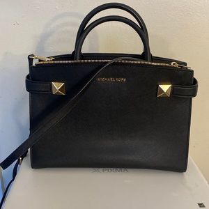 Michael Kors Black Stud Satchel Crossbody